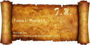 Tassi Margit névjegykártya